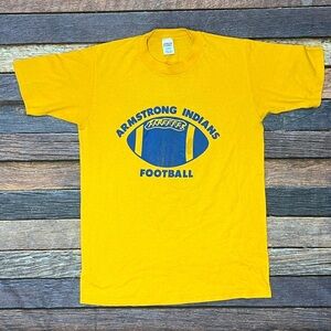 Vintage 80s Armstrong Indians Football Single Stitch 1980s Crewneck Tshirt